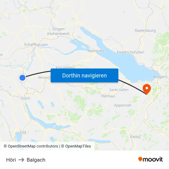 Höri to Balgach map