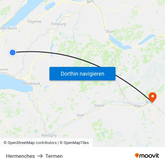 Hermenches to Termen map