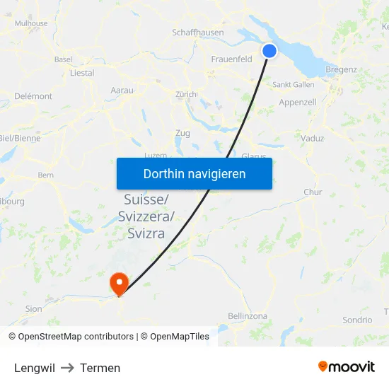 Lengwil to Termen map