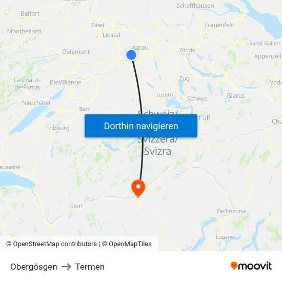Obergösgen to Termen map