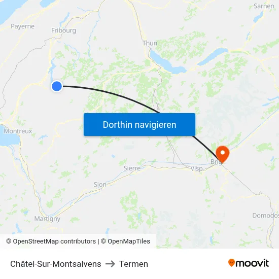 Châtel-Sur-Montsalvens to Termen map