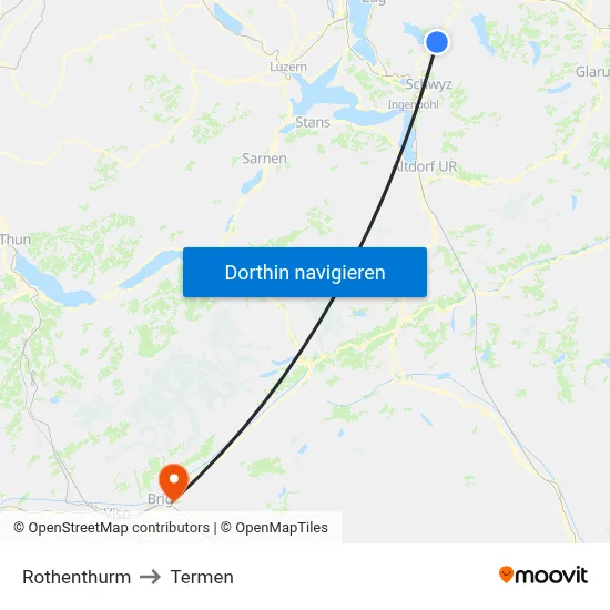 Rothenthurm to Termen map