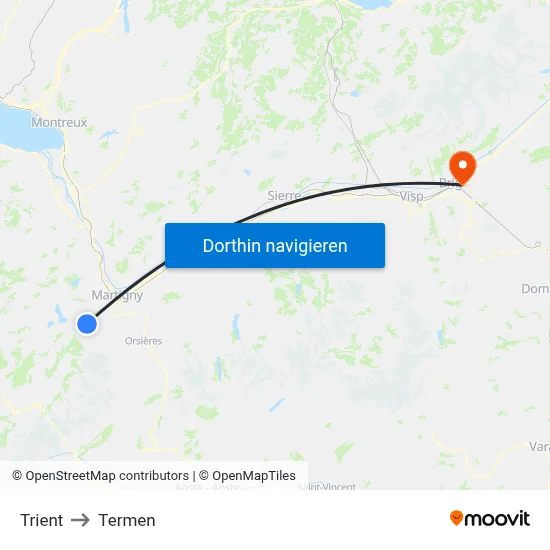 Trient to Termen map