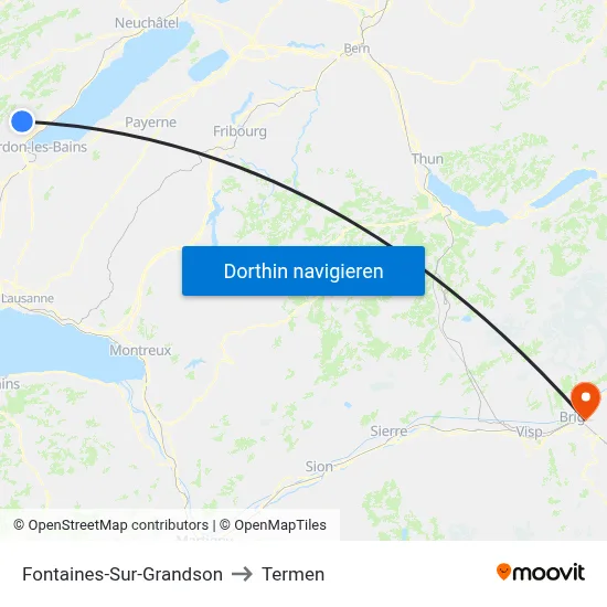 Fontaines-Sur-Grandson to Termen map