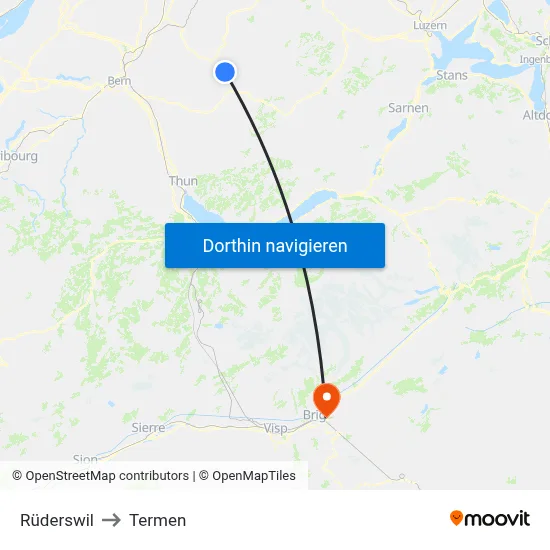 Rüderswil to Termen map