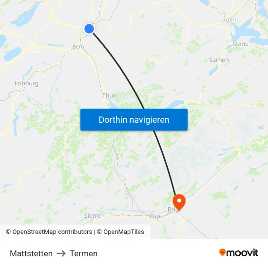 Mattstetten to Termen map