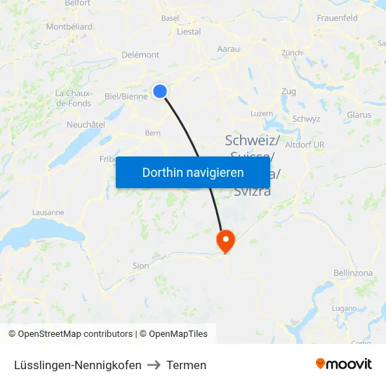 Lüsslingen-Nennigkofen to Termen map