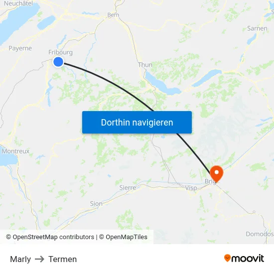 Marly to Termen map