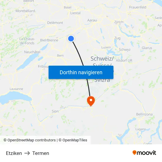 Etziken to Termen map