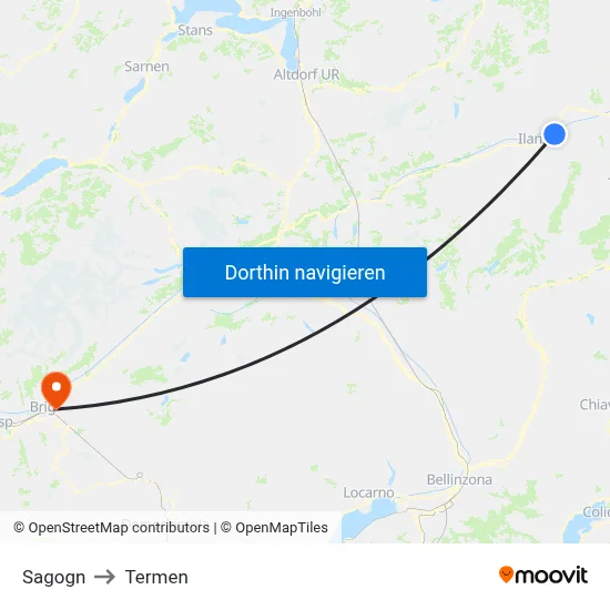Sagogn to Termen map