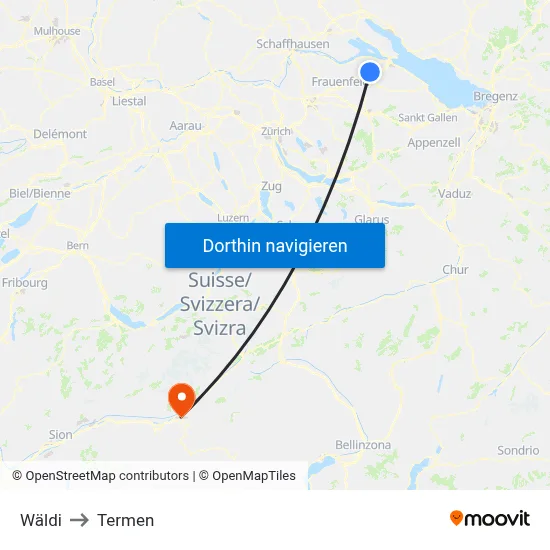Wäldi to Termen map