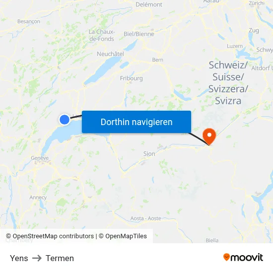 Yens to Termen map