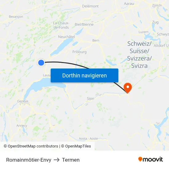 Romainmôtier-Envy to Termen map