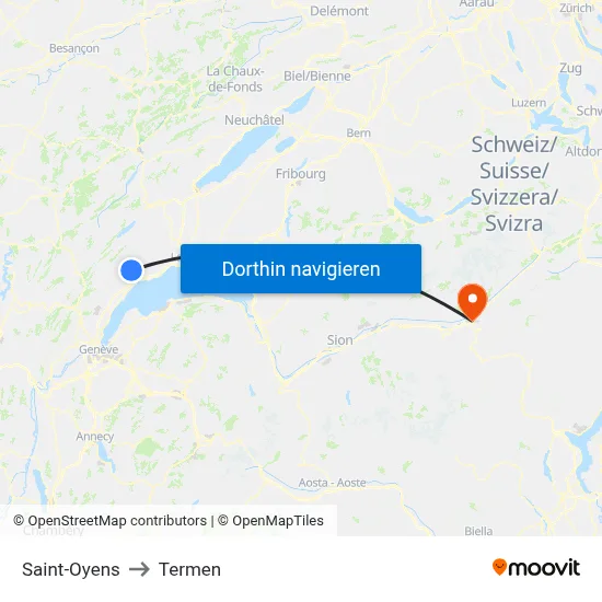 Saint-Oyens to Termen map