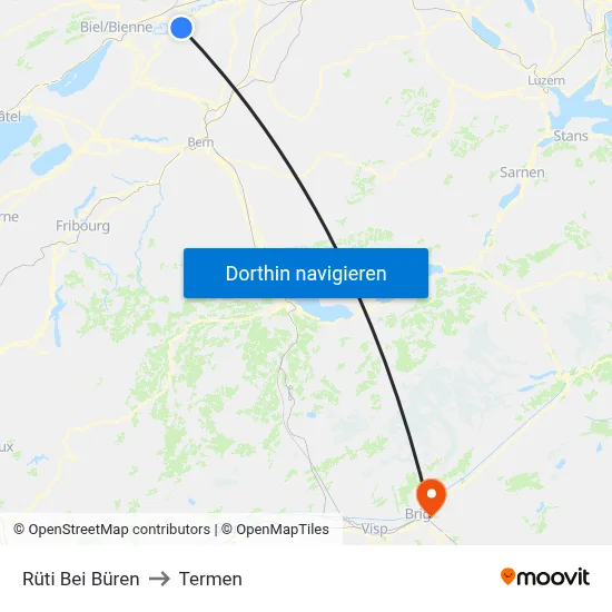 Rüti Bei Büren to Termen map