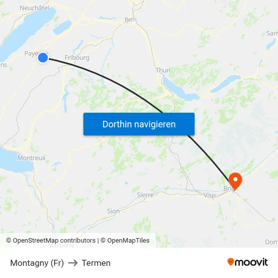 Montagny (Fr) to Termen map