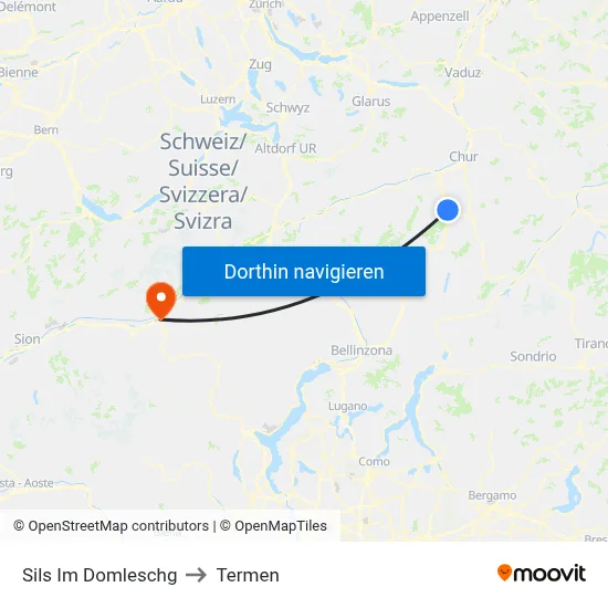 Sils Im Domleschg to Termen map