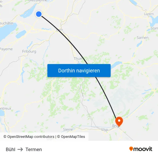 Bühl to Termen map