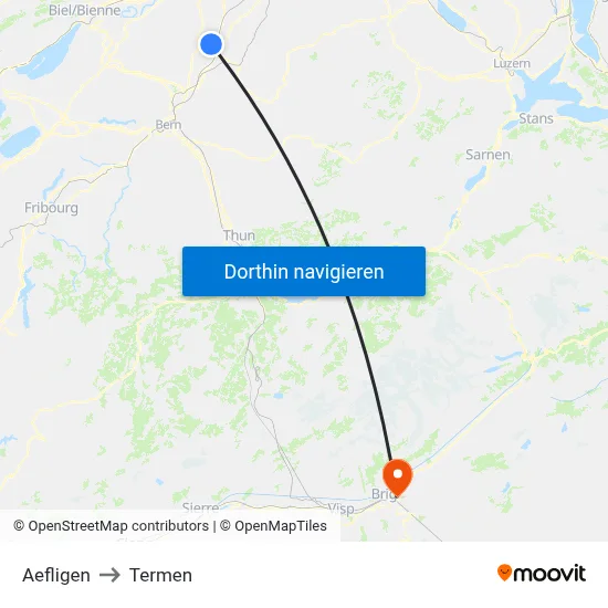 Aefligen to Termen map