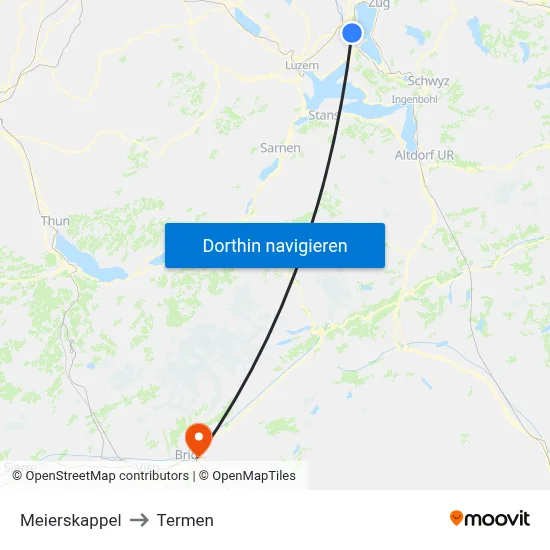 Meierskappel to Termen map