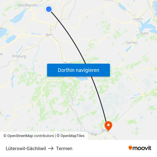 Lüterswil-Gächliwil to Termen map
