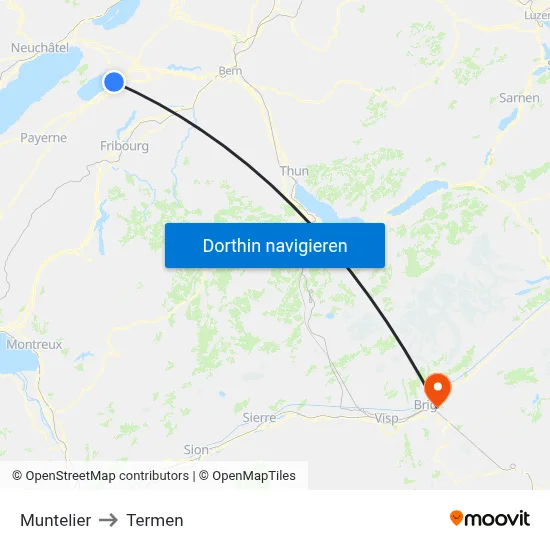 Muntelier to Termen map