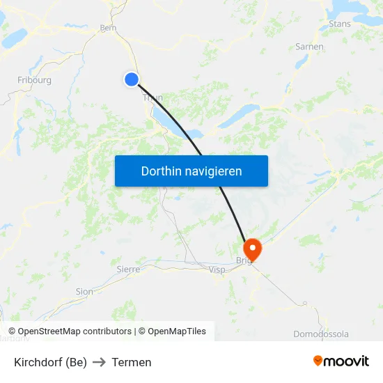 Kirchdorf (Be) to Termen map
