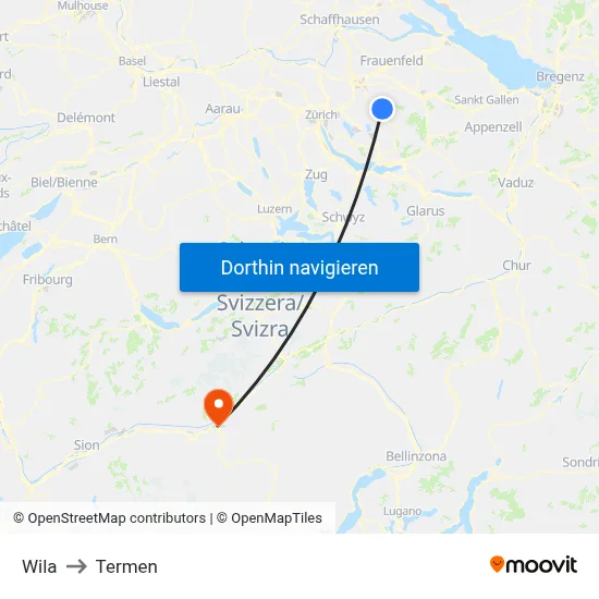 Wila to Termen map