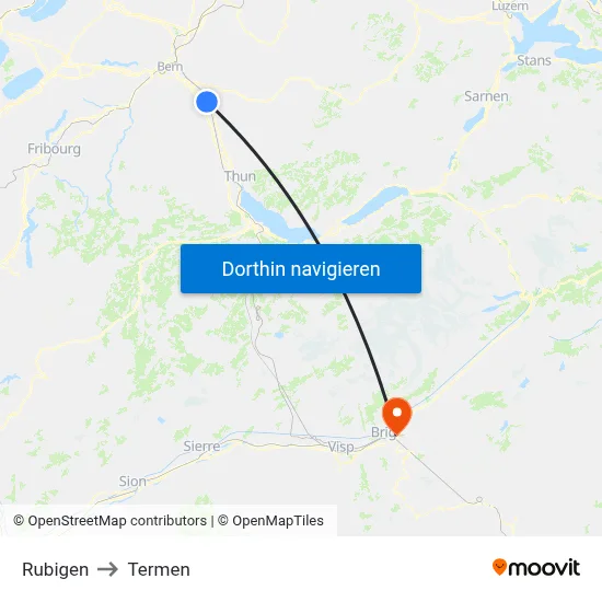 Rubigen to Termen map