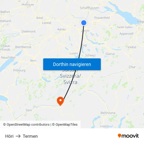 Höri to Termen map