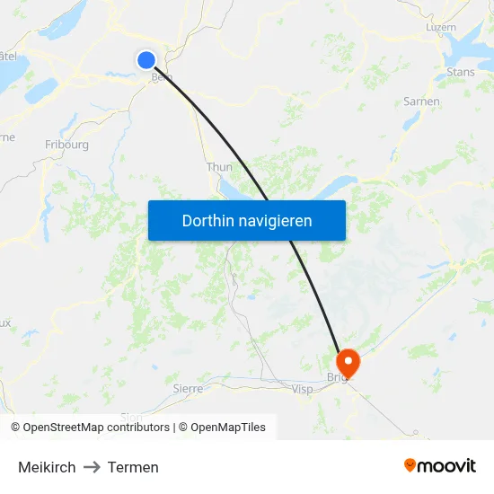 Meikirch to Termen map