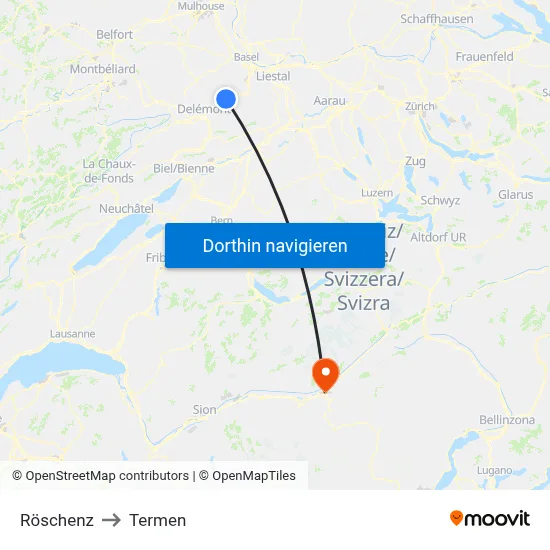 Röschenz to Termen map