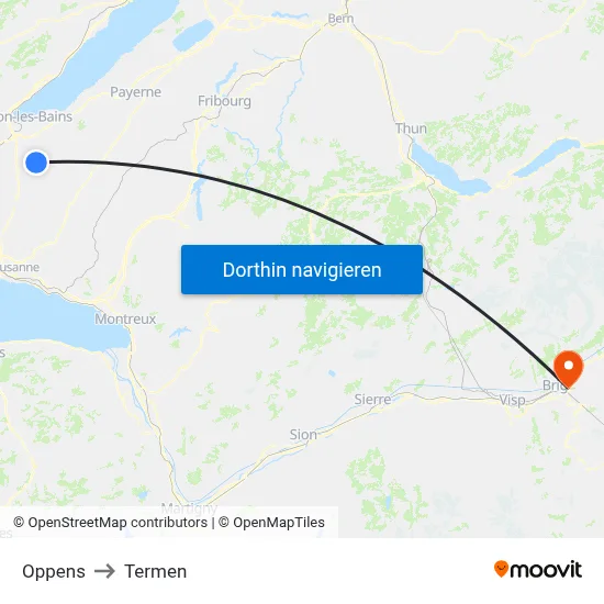 Oppens to Termen map