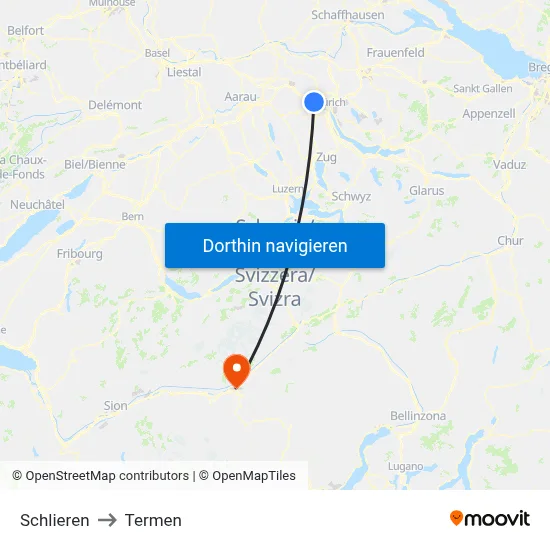 Schlieren to Termen map