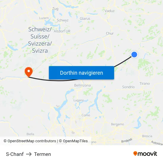 S-Chanf to Termen map
