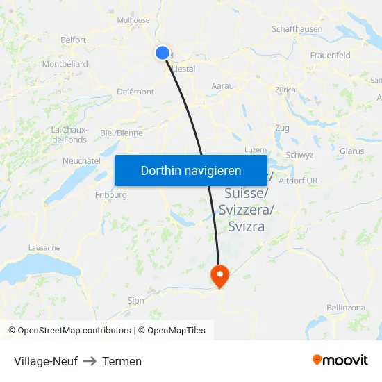 Village-Neuf to Termen map
