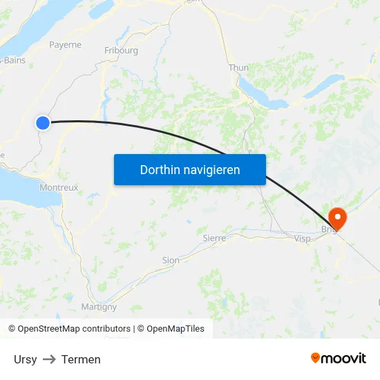 Ursy to Termen map