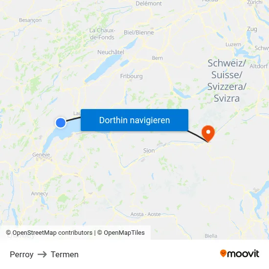 Perroy to Termen map