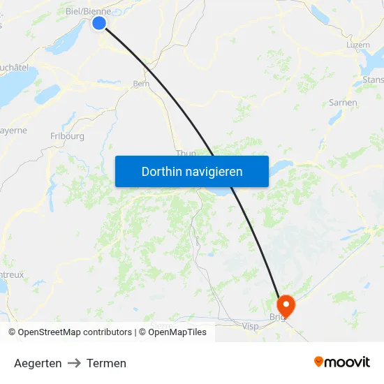 Aegerten to Termen map