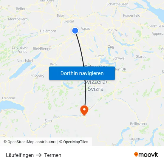 Läufelfingen to Termen map