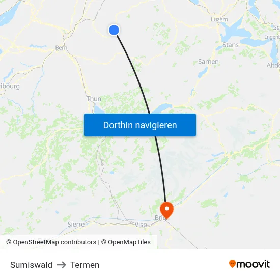 Sumiswald to Termen map