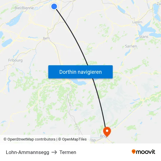 Lohn-Ammannsegg to Termen map