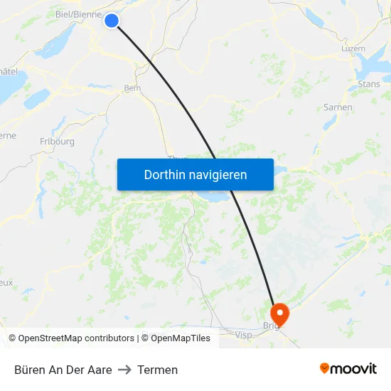 Büren An Der Aare to Termen map