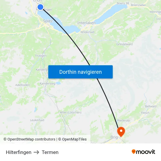 Hilterfingen to Termen map