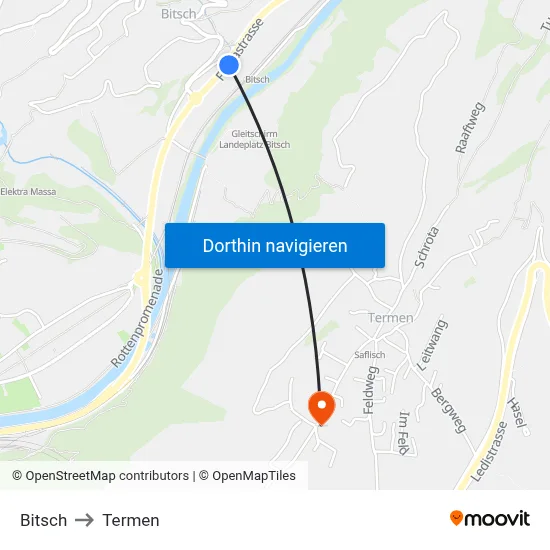 Bitsch to Termen map