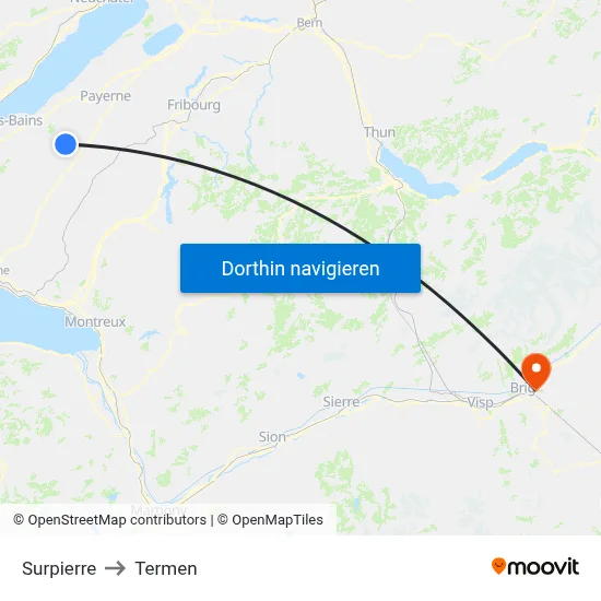 Surpierre to Termen map