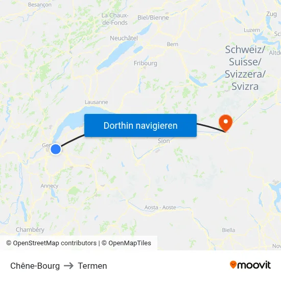Chêne-Bourg to Termen map