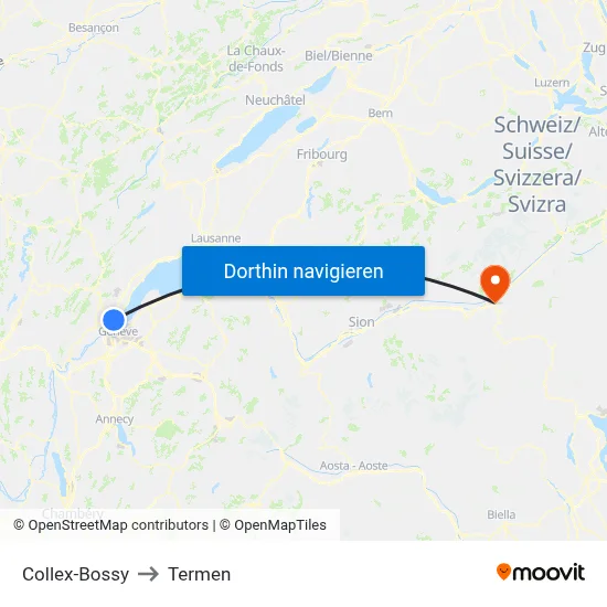Collex-Bossy to Termen map