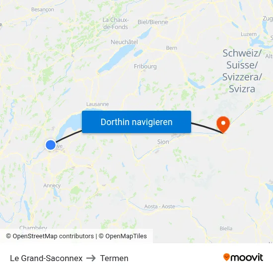Le Grand-Saconnex to Termen map