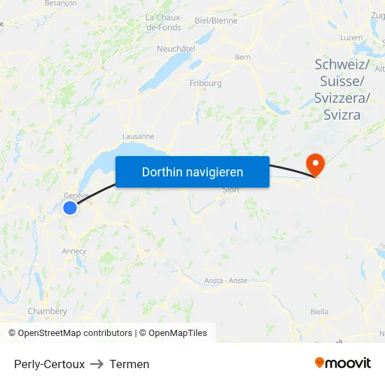Perly-Certoux to Termen map